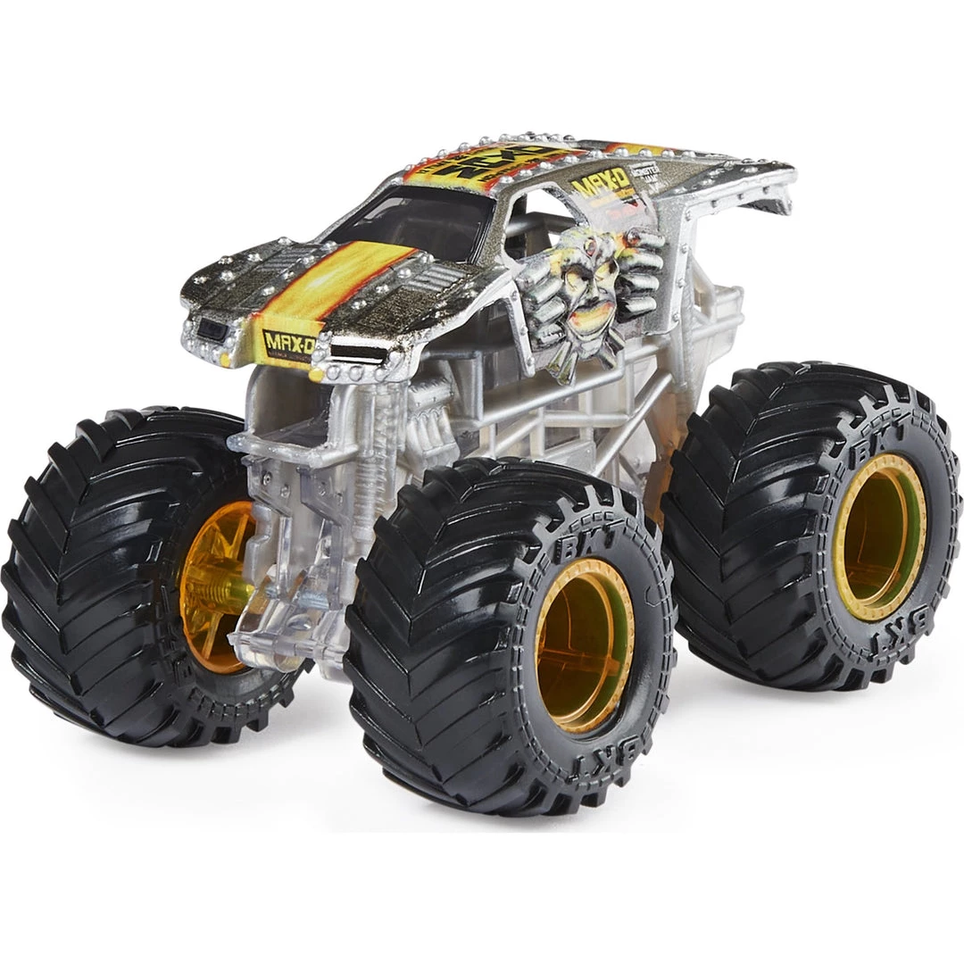 Monster Jam Max-D With Stunt Barrel Series 22 See Thru Crew 1:64 Scale Truck 2 Monster Jam Max-D With Stunt Barrel Series 22 See Thru Crew 1:64 Scale Truck