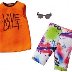 Barbie Fashion Pack Ken Doll Clothes And Accessories - Love Cali Shirt, Board Shorts, Sunglasses