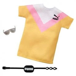 Toy Choo Choo Barbie Clothes: Puma Outfit Doll With 2 Accessories, T-Shirt, Multicolor