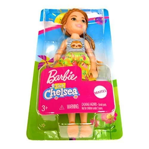 Toy Choo Choo Barbie Club Chelsea Doll (6-inch) With Red Hair, Sloth Graphic And Skirt Mattel 1 Toy Choo Choo Barbie Club Chelsea Doll (6-inch) With Red Hair, Sloth Graphic And Skirt Mattel
