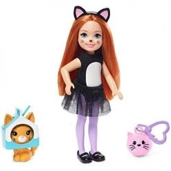Toy Choo Choo Mattel Barbie Club Chelsea Dress-Up Doll In Cat Costume With Accessories, 6-Inch, Red Hair, For 3 To 7 Year Olds