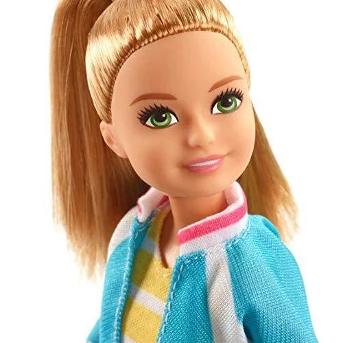 Toy Choo Choo Barbie Dreamhouse Adventures Stacie Doll, Approx. 9-Inch, Blonde In Denim Shorts And Jacket, Gift For 3 To 7 Year Olds 4 Toy Choo Choo Barbie Dreamhouse Adventures Stacie Doll, Approx. 9-Inch, Blonde In Denim Shorts And Jacket, Gift For 3 To 7 Year Olds
