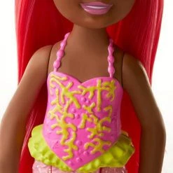 Toy Choo Choo Mattel Barbie Dreamtopia Chelsea Mermaid Doll, 6.5-inch With Coral-Colored Hair And Tail
