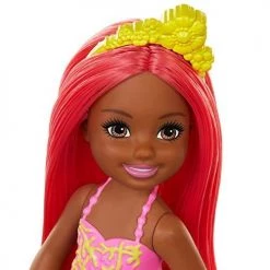 Toy Choo Choo Mattel Barbie Dreamtopia Chelsea Mermaid Doll, 6.5-inch With Coral-Colored Hair And Tail