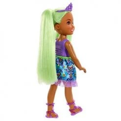 Toy Choo Choo Barbie Dreamtopia Chelsea Sprite Doll, 7-inch, With Green Hair Wearing Fashion And Accessories, Multi (GJJ95) Mattel