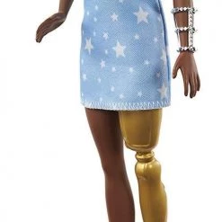 Toy Choo Choo Barbie Fashionistas Doll With 2 Twisted Braids & Prosthetic Leg Wearing Star-Print Dress, White Shoes & Arm Bracelet, Toy For Kids 3 To 8 Years Old 10 Toy Choo Choo Barbie Fashionistas Doll With 2 Twisted Braids & Prosthetic Leg Wearing Star-Print Dress, White Shoes & Arm Bracelet, Toy For Kids 3 To 8 Years Old