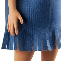 Toy Choo Choo Mattel Barbie Fashionistas Doll With Long Red Hair Wearing Tie-Dye Fringe Dress, Golden Boots & Earrings, Toy For Kids 3 To 8 Years Old