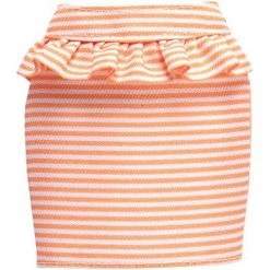Toy Choo Choo Barbie Peach And White Striped Peplum Skirt Fashion Pack Mattel