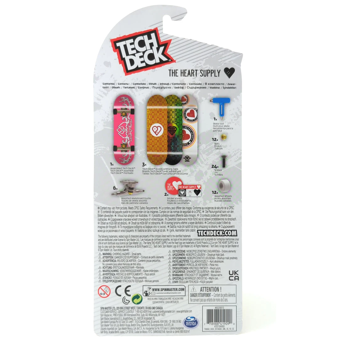 Tech Deck The Heart Supply Skateboards 2022 Fingerboard 4-Pack Spin Master 3 Tech Deck The Heart Supply Skateboards 2022 Fingerboard 4-Pack Spin Master