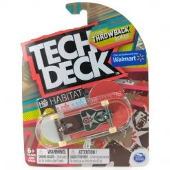 Spin Master Tech Deck Throwback Series Habitat Skateboards Grizzly Red Fingerboard - 2022 Walmart Exclusive