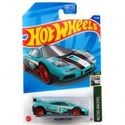 Hot Wheels McLaren F1 GTR, Retro Racers 3/10 Aqua Blue 1:64 Scale Vehicle