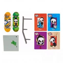 Spin Master Tech Deck VS Series Blind Skateboards Maxham Reaper Box And Yellow Logo Fingerboard 2-Pack, Obstacle And Challenge Card Set