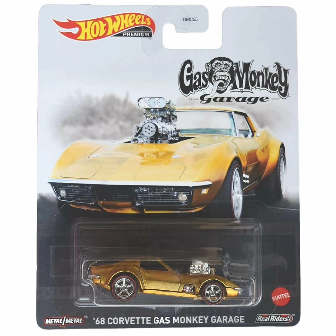 Mattel Hot Wheels Premium '68 Corvette Gas Monkey Garage 1:64 Scale 1 Mattel Hot Wheels Premium '68 Corvette Gas Monkey Garage 1:64 Scale