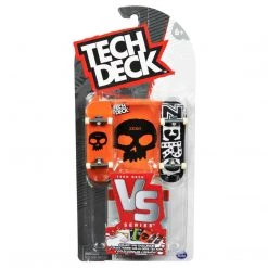 Spin Master Tech Deck VS Series Zero Skateboards Chris Cole Signature Skull And Legacy Ransom Fingerboard 2-Pack, Obstacle And Challenge Card Set