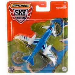 Matchbox Sky Busters MBX Pusher Prop Blue And White Airplane