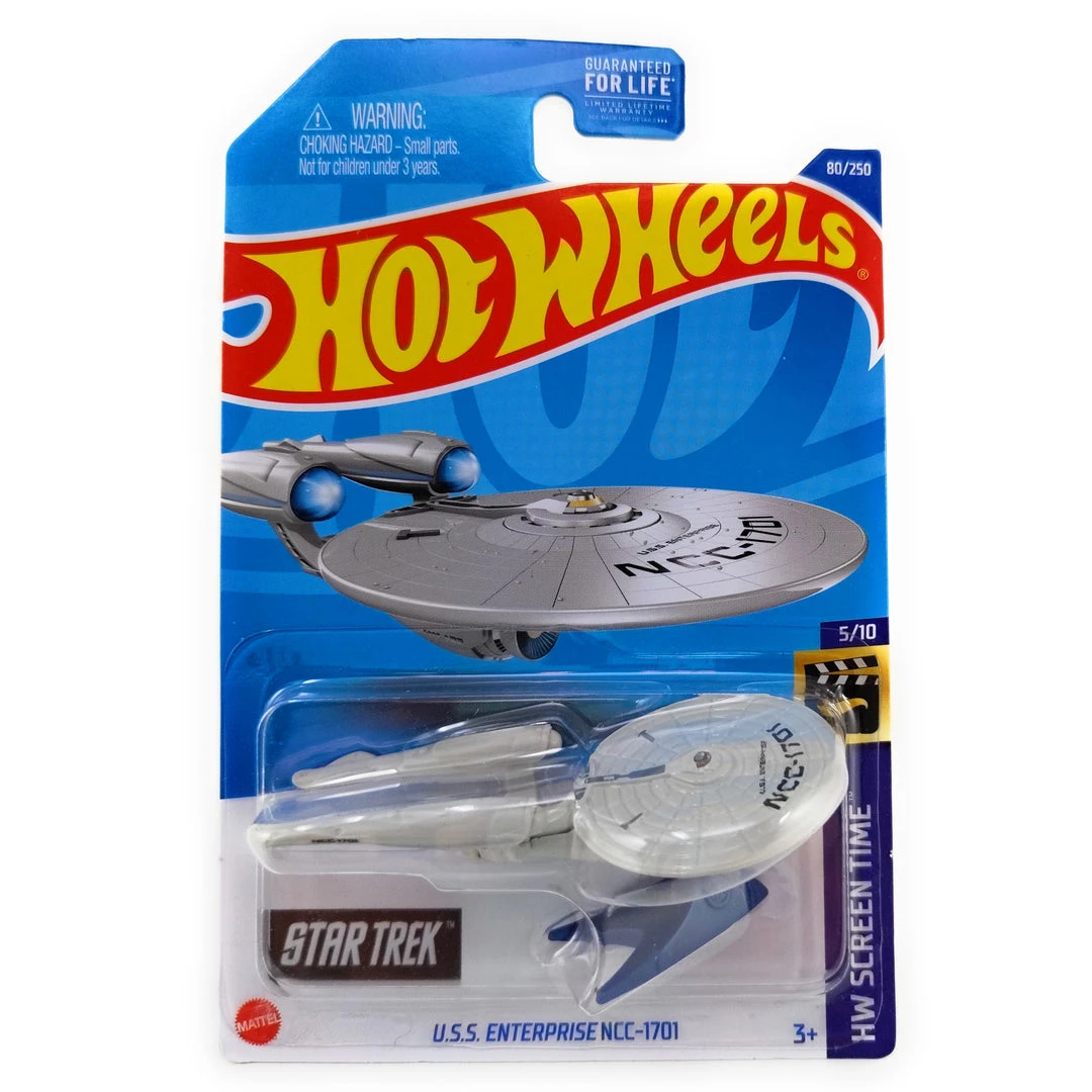 Hot Wheels U.S.S. Enterprise NCC-1701, HW Screen Time 5/10 White 1:64 Scale Vehicle 1 Hot Wheels U.S.S. Enterprise NCC-1701, HW Screen Time 5/10 White 1:64 Scale Vehicle