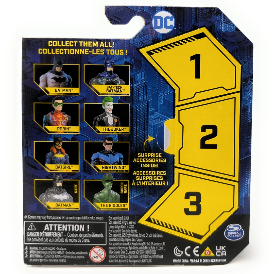 DC Comics Bat-Tech Nightwing 4-inch Action Figure With 3 Mystery Accessories 3 DC Comics Bat-Tech Nightwing 4-inch Action Figure With 3 Mystery Accessories