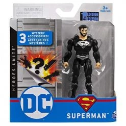 Superman Black Suit DC Heroes Unite 2020 4" Inch Action Figure Spin Master - Justice League