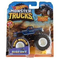 Toy Choo Choo Hot Wheels Monster Trucks Bigfoot [1:64 Scale] 19/50, Includes Connect And Crash Car Mattel