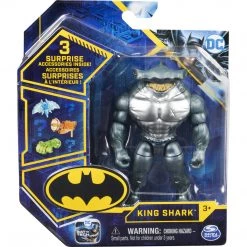DC Comics DC Batman Metallic King Shark 4-inch Action Figure With 3 Surprise Accessories