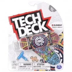 Spin Master Element Skateboards Golden Hour Fingerboard Tech Deck Series 12 With Grizzly Black Light Griptape