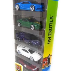 Hot Wheels HW Exotics 5 Pack Bugatti Aston Martin Lamborghini Lotus Jaguar 5 Hot Wheels HW Exotics 5 Pack Bugatti Aston Martin Lamborghini Lotus Jaguar