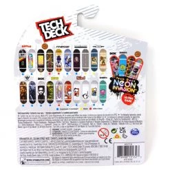 Spin Master Tech Deck Neon Invasion Santa Cruz Skateboards 2021 Series Afterglow MultiDot Ultra Rare Complete Fingerboard