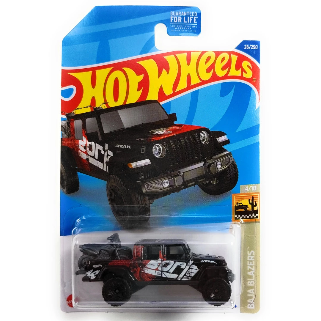 Hot Wheels '20 Jeep Gladiator, Baja Blazers 4/10 Black 1:64 Scale Vehicle 1 Hot Wheels '20 Jeep Gladiator, Baja Blazers 4/10 Black 1:64 Scale Vehicle