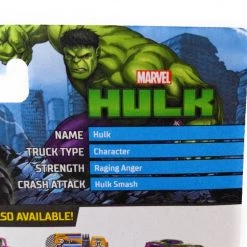 Hot Wheels Monster Trucks Marvel Hulk Die-Cast Metal Body With Re-Crushable Car 5 Hot Wheels Monster Trucks Marvel Hulk Die-Cast Metal Body With Re-Crushable Car