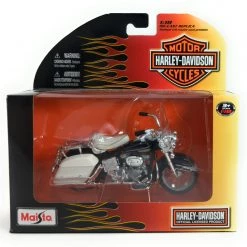 Maisto Motorcycles Harley-Davidson Series 26 Die-Cast 1968 FLH Electra Glide White Black 1:18 Scale