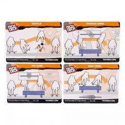 Spin Master Tech Deck VS Series Toy Machine Skateboards Fountain Romero And Leabras Fingerboard 2-Pack, Obstacle And Challenge Card Set