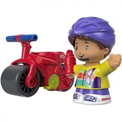 Toy Choo Choo Fisher-Price Little People Cyclist Samuel & Bike