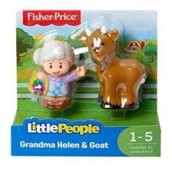 Toy Choo Choo Fisher-Price Little People Grandma Helen & Goat Figures