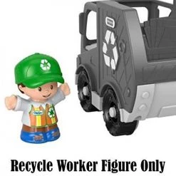 Toy Choo Choo Fisher-Price Little People Recycle Worker
