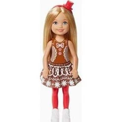Toy Choo Choo HOLIDAY BUNDLE OF 2: Barbie Christmas Chelsea Doll In Gingerbread Dress & Barbie Christmas Chelsea Doll In Snowflake Dress (APPR 5.5 Inch Each)