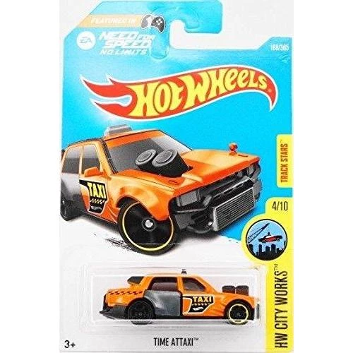 Toy Choo Choo Hot Wheels 2017 HW City Works Need For Speed Time Attaxi 168/365, Orange 1 Toy Choo Choo Hot Wheels 2017 HW City Works Need For Speed Time Attaxi 168/365, Orange
