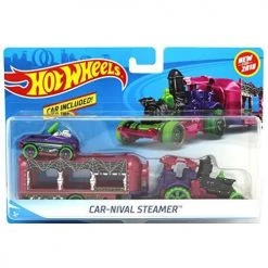 Toy Choo Choo Hot Wheels 2018 Halloween Spooky Car-Nival Steamer Vehicle W/ Detachable Trailer & Pedal Car