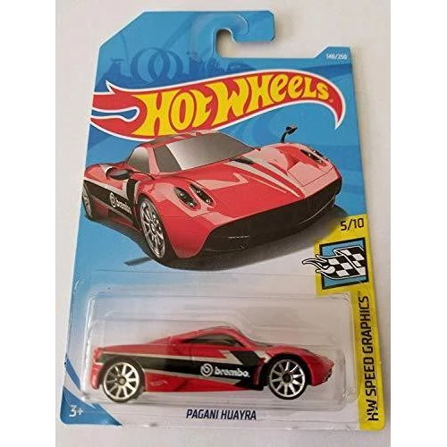 Toy Choo Choo Hot Wheels 2019 Hw Speed Graphics 148/250: Pagani Huayra (Red/Black) - Int. Long Card 1 Toy Choo Choo Hot Wheels 2019 Hw Speed Graphics 148/250: Pagani Huayra (Red/Black) - Int. Long Card