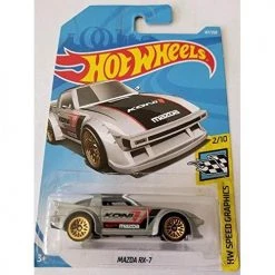 Toy Choo Choo Hot Wheels 2019 Mainline Hw Speed Graphics: Mazda RX-7 (Light Gray) - Int. Long Card Mattel
