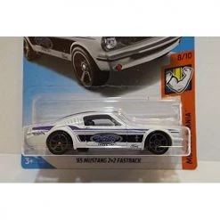 Toy Choo Choo Hot Wheels 2019 Muscle Mania '65 Mustang 2+2 Fastback 72/250, White Mattel