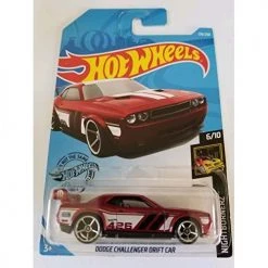 Toy Choo Choo Hot Wheels 2019 Nightburnerz Dodge Challenger Drift Car, 179/250 Dark Red