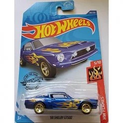Toy Choo Choo Hot Wheels 2020 Hw Flames '68 Shelby GT500, Blue 169/250