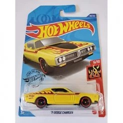 Toy Choo Choo Hot Wheels 2020 Hw Flames '71 Dodge Charger, Yellow 188/250