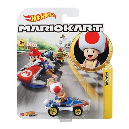Toy Choo Choo Mattel Hot Wheels GBG30 Mario Kart 1:64 Die-Cast Toad With Sneeker Vehicle 3 Toy Choo Choo Mattel Hot Wheels GBG30 Mario Kart 1:64 Die-Cast Toad With Sneeker Vehicle