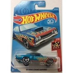 Hot Wheels '69 Dodge Coronet Superbee HW Flames 7/10 Blue With Flames 206/365