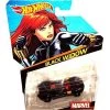 Toy Choo Choo Hot Wheels Marvel Character Car, Black Widow #18, 1:64 Scale