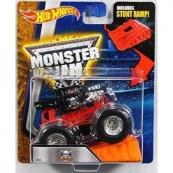 Toy Choo Choo Mattel Hot Wheels Monster Jam 1:64 Scale - Bone Shaker With Stunt Ramp #26 By Hot Wheels