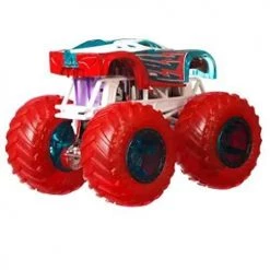 Toy Choo Choo Mattel Hot Wheels Monster Trucks 1:64 Scale El Superfasto 20/75 Crushable Car, Red/Green/White