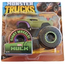 Hot Wheels Monster Trucks Marvel's Hulk 1:64 Scale 13/75 Crushable Car