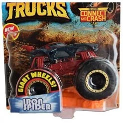 Hot Wheels Monster Trucks Iron Spider Connect And Crash 1:64 Scale , Gray/red